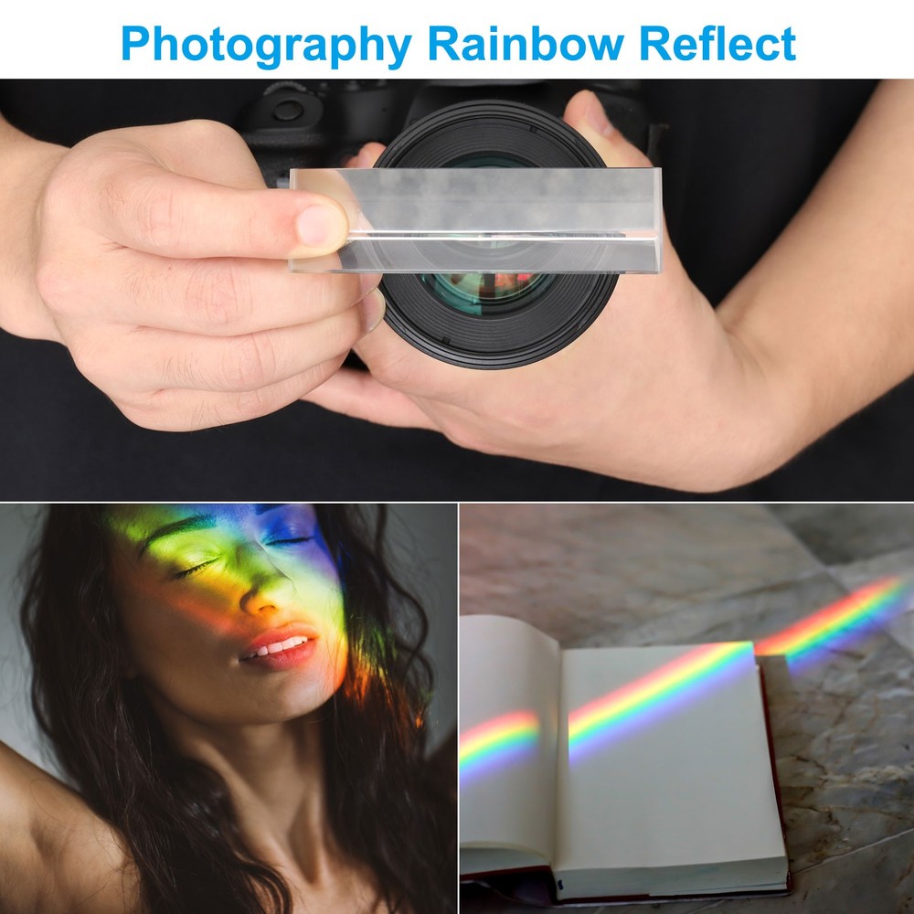 50mm/2 Inch Triangular Prism Glass Optical Rainbow Prism Clear