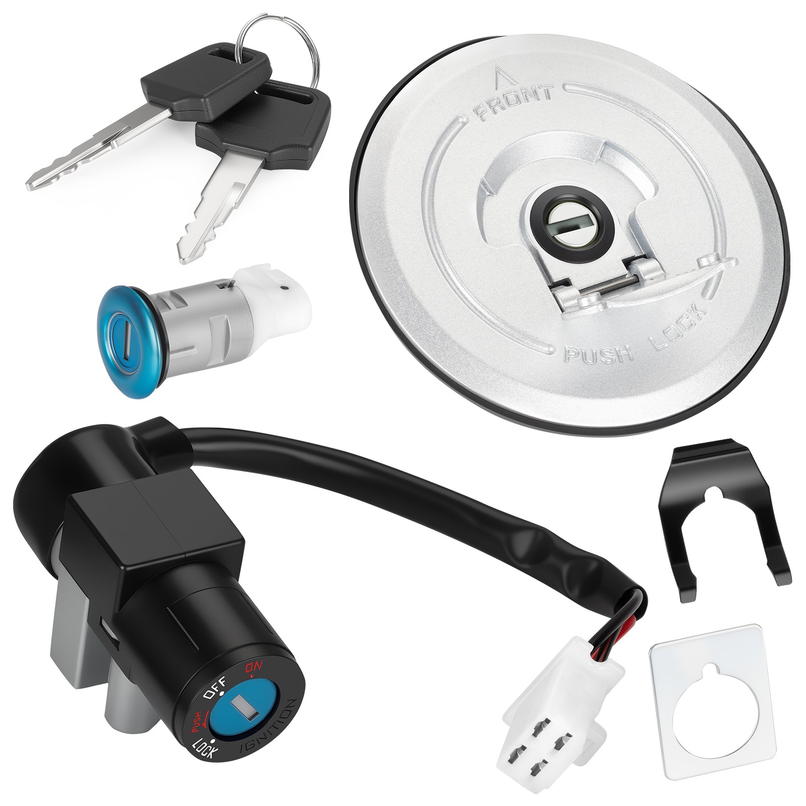 Ignition Switch Fuel 35100-K26-901 For Honda Grom 125 14-15 Gas Cap Key Lock Set
