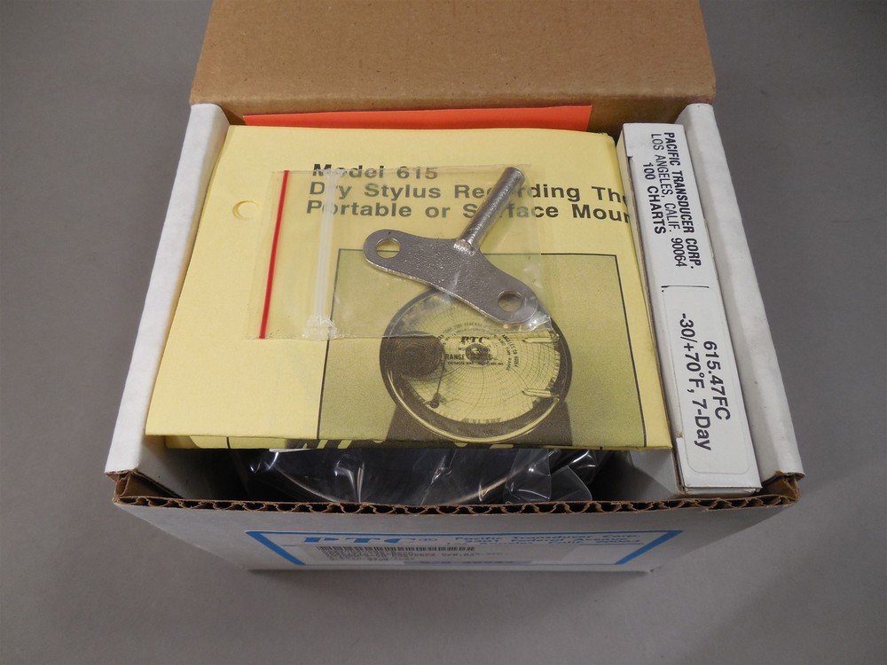 PTC 615-7FC Thermograph Portable Spring Driven 4"Diameter NEW