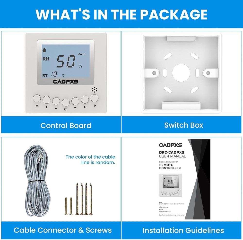 CADPXS Crawl Space Dehumidifier with Pump 125 Pint + Remote Controller Bundle