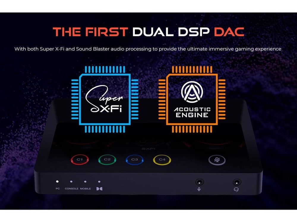 Creative Sound Blaster GC7 Game Streaming DAC Amp ft Programmable Buttons, Super
