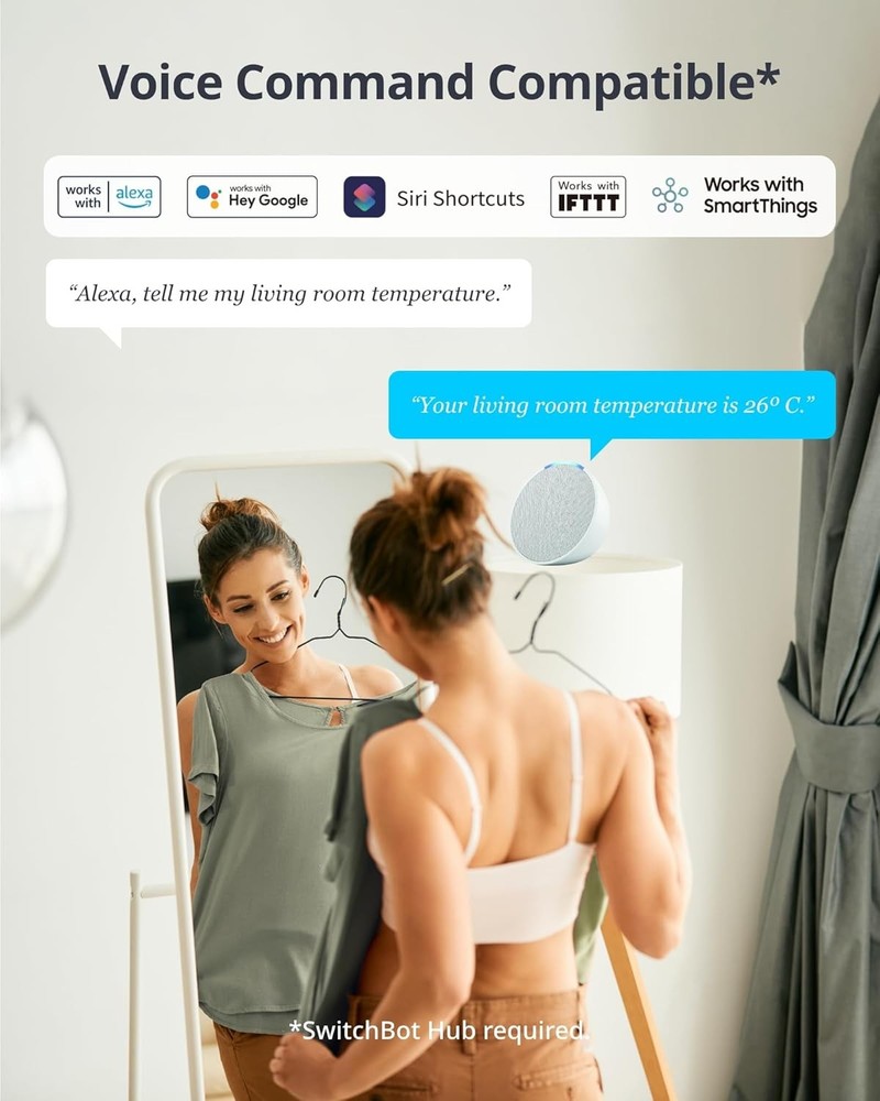 SwitchBot Meter Pro, Digital Hygrometer & Thermometer - White