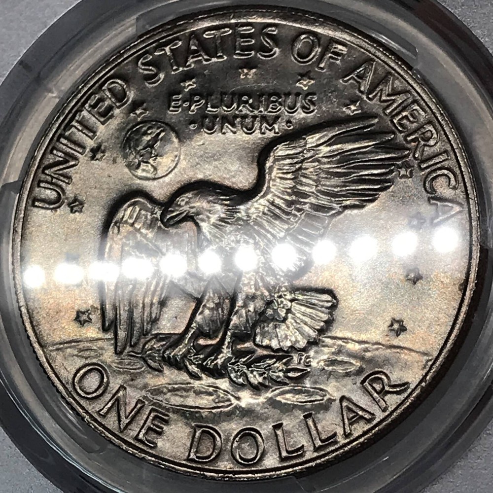 1978 P Clad Ike Eisenhower Dollar PCGS MS-65 *Partial Collar Mint Error*