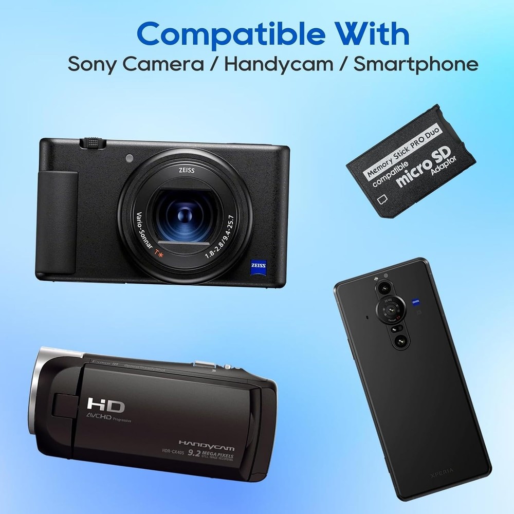 Versatile PSP Memory Stick PRO Duo Adapter - Compatible with 1000/2000/3000