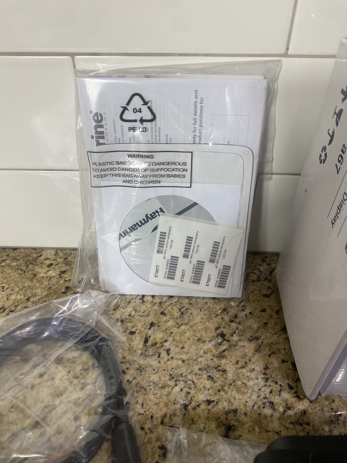 New/Open Box- Raymarine A67 Multifunction Display Part # E70077 - Version 7.43