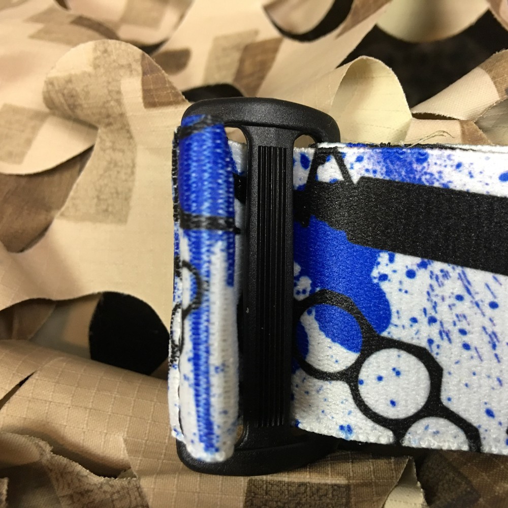 NEW KM Paintball Universal Mask Goggle Strap - 09 Blue Knuckles