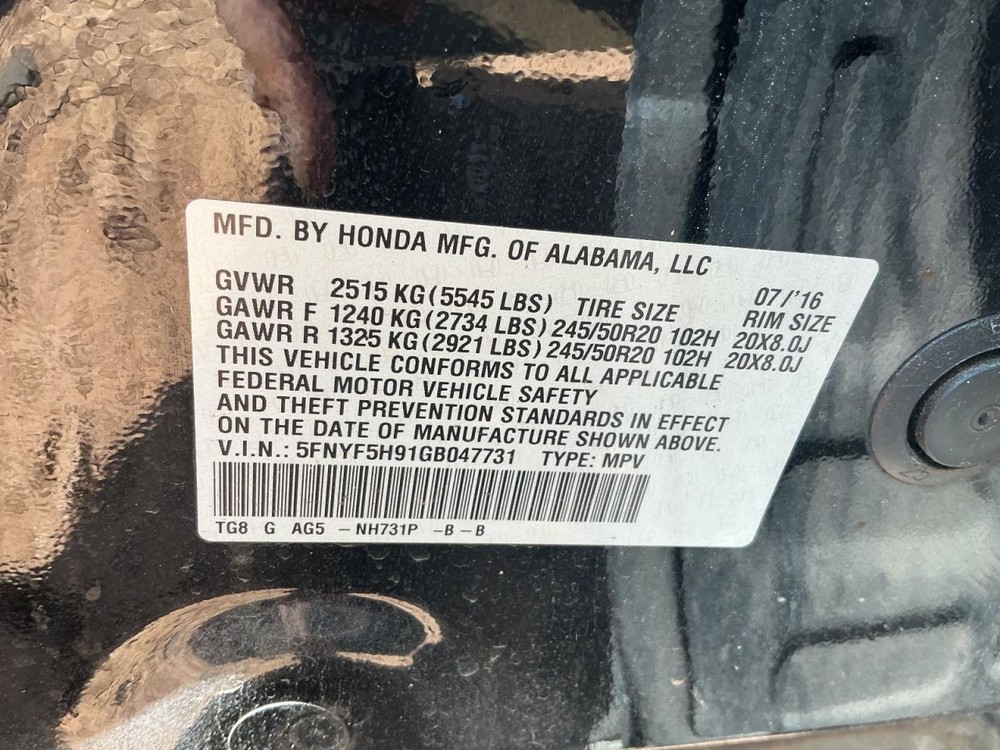 Console Front Floor Fits 17-23 RIDGELINE 5019369