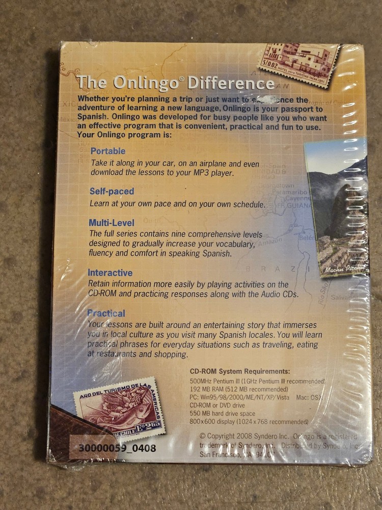 Onlingo Spanish Level 6, 7, 8 and 9 CD-Rom 2008 Interactive Learning