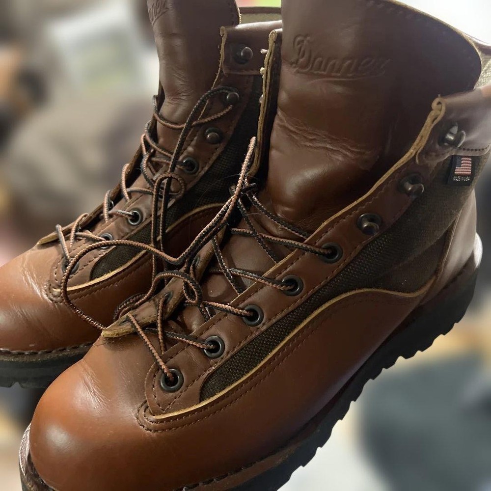 Danner brown leather boots custom made sole