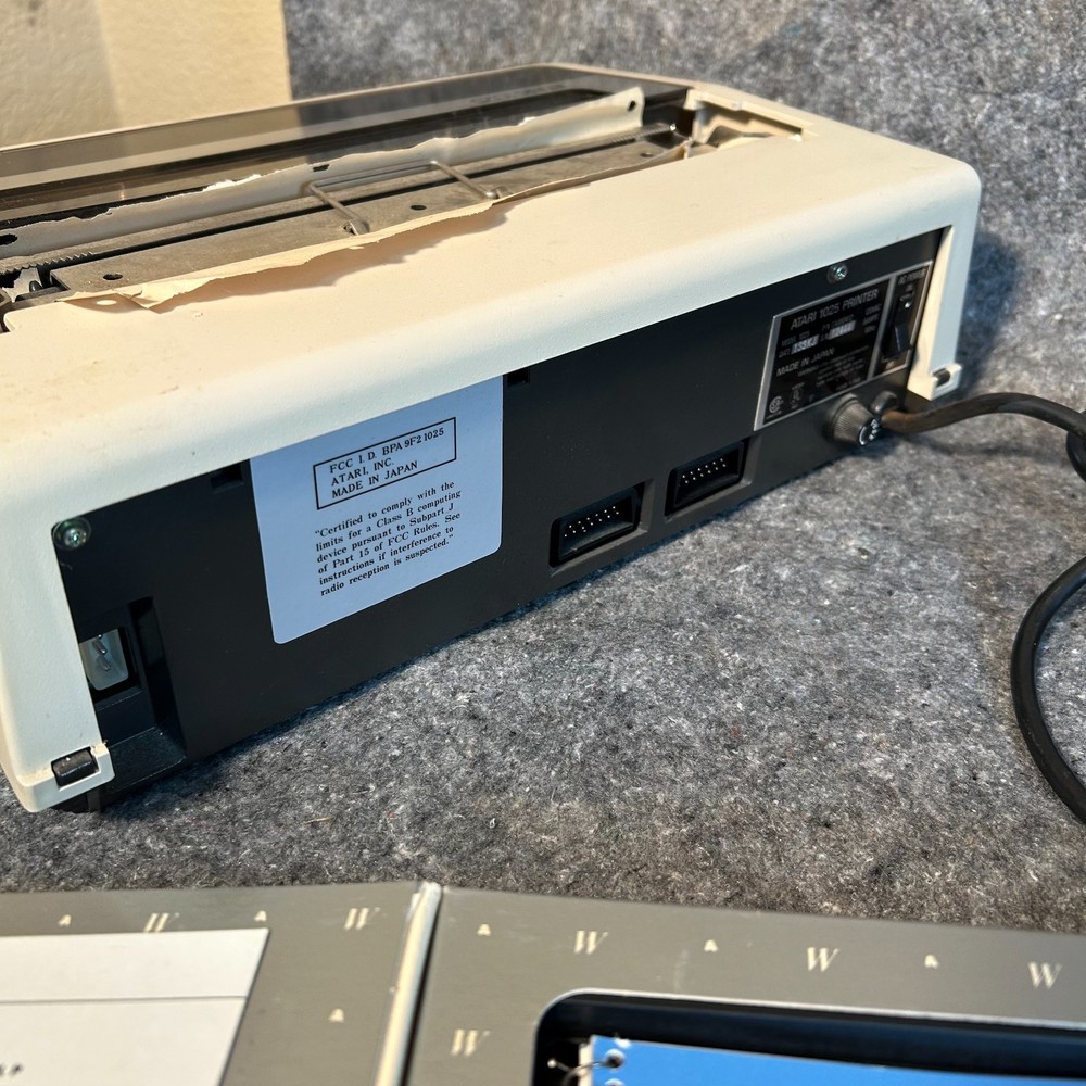 Atari 800XL Computer and Atari 1025 Printer AtariWriter Bundle Powers On As-is
