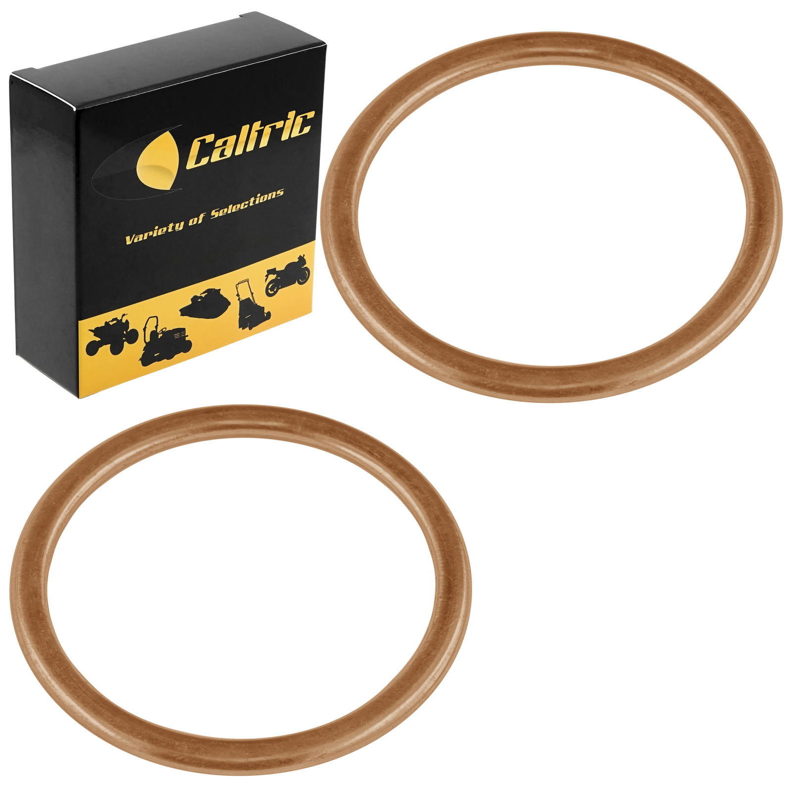 2x Caltric Exhaust Pipe Gasket For Honda Shadow Sabre 1100 VT1100C2 2000-2007