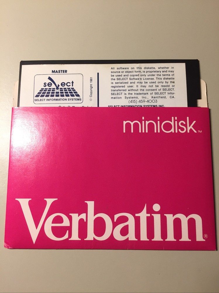 Vintage Select Information Systems MASTER 5.25” Floppy Disk VHTF