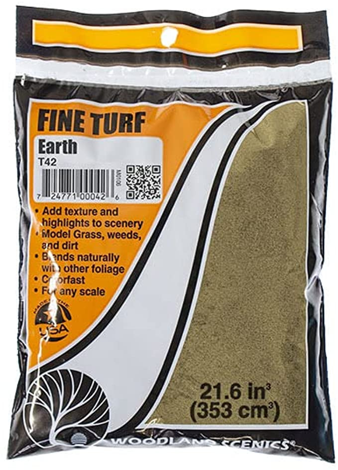 Woodland Scenics 42 Fine Turf Earth New Free Shipping