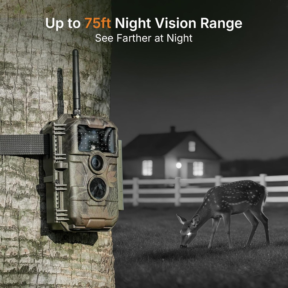 Gardepro E6 Wifi Trail Camera (Non-Cellular), Stable Wifi with External Antenna,