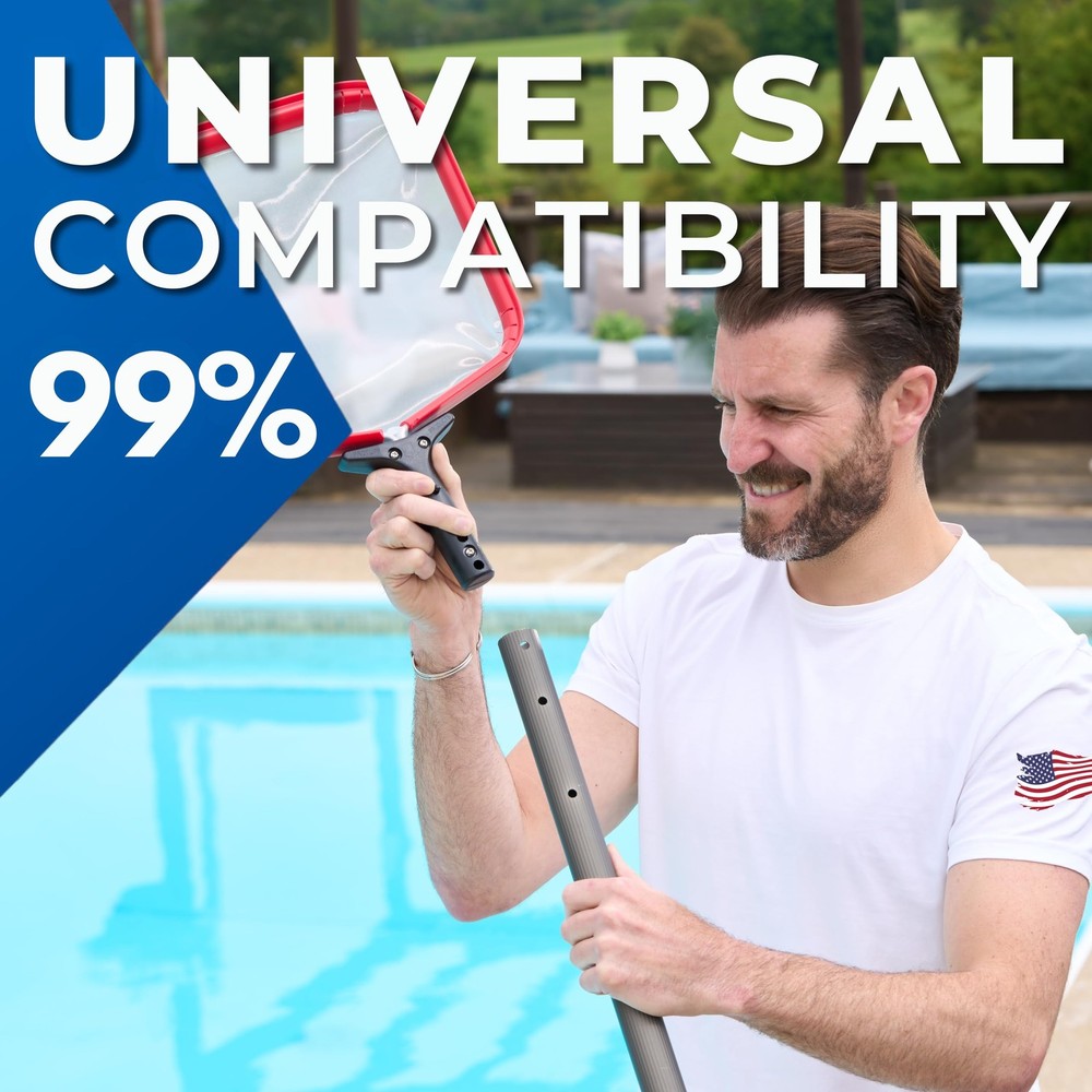 ProTuff Flat Pool Skimmer Net – 2 Year Unconditional – Heavy-Duty Flat Net, F...