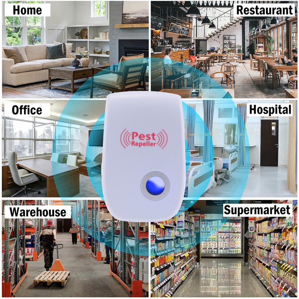 Ultrasonic Pest Repeller Plug in - Electronic Insect Mice Bug Control Defender