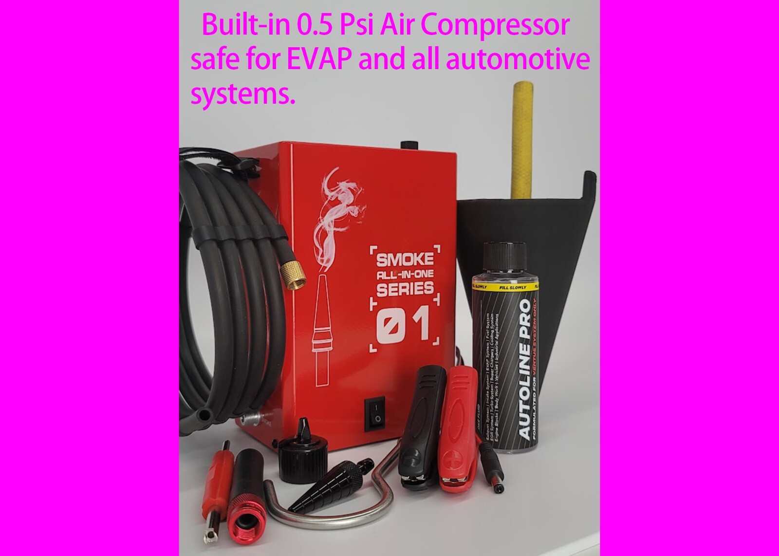 Automotive EVAP Smoke Machine Diagnostic Vacuum Leak Detection Tester NEW