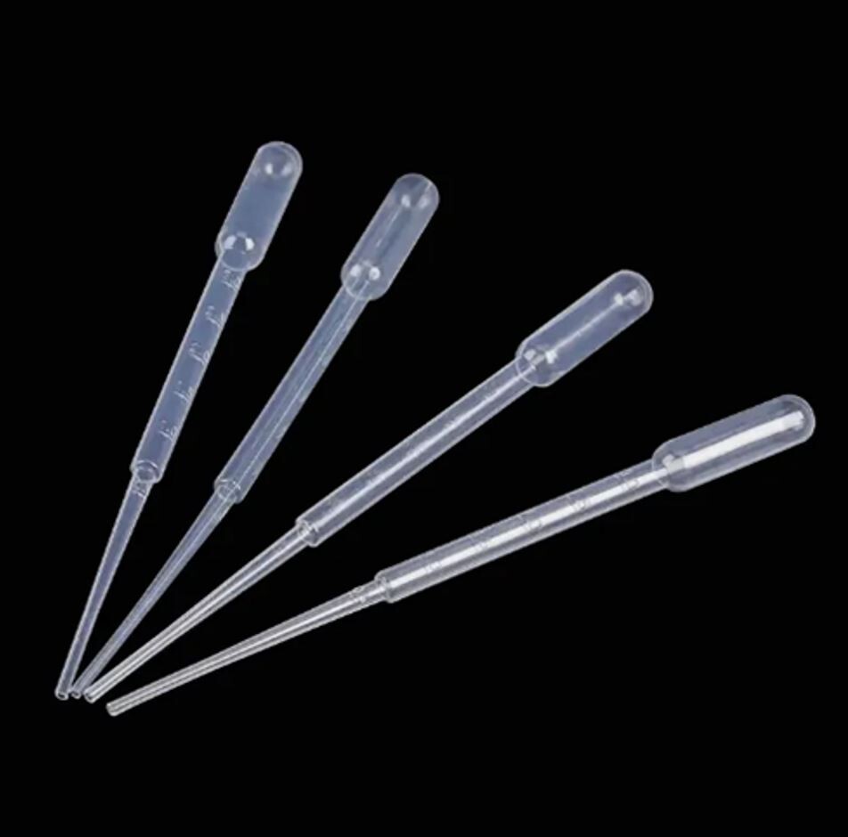 Disposable Pasteur Transfer Pipettes, Plastic, Graduated, 100pcs, 1mL