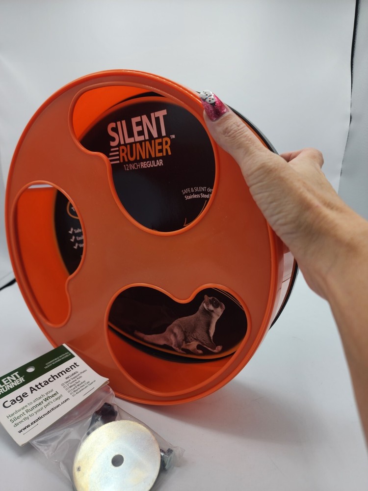 Silent Runner Wheel 12" Regular Exercise Wheel for Sugar Gliders, Rats, Hamsters