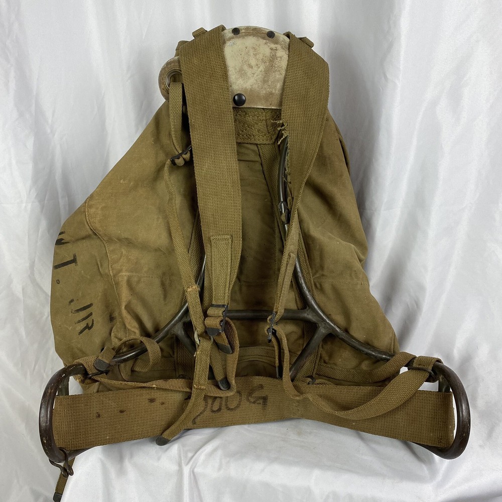 Named WWII Mountain Framed Backpack Rucsack Dated 1942