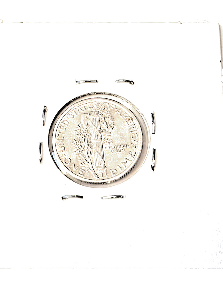 1942 Mercury Head Dime * 2 Split Bands * Brilliant Uncirculated