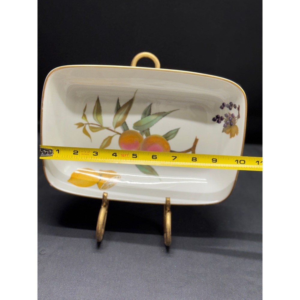 Vintage Royal Worcester Evesham Gold Oven-to-Table Rectangular Serving Dish