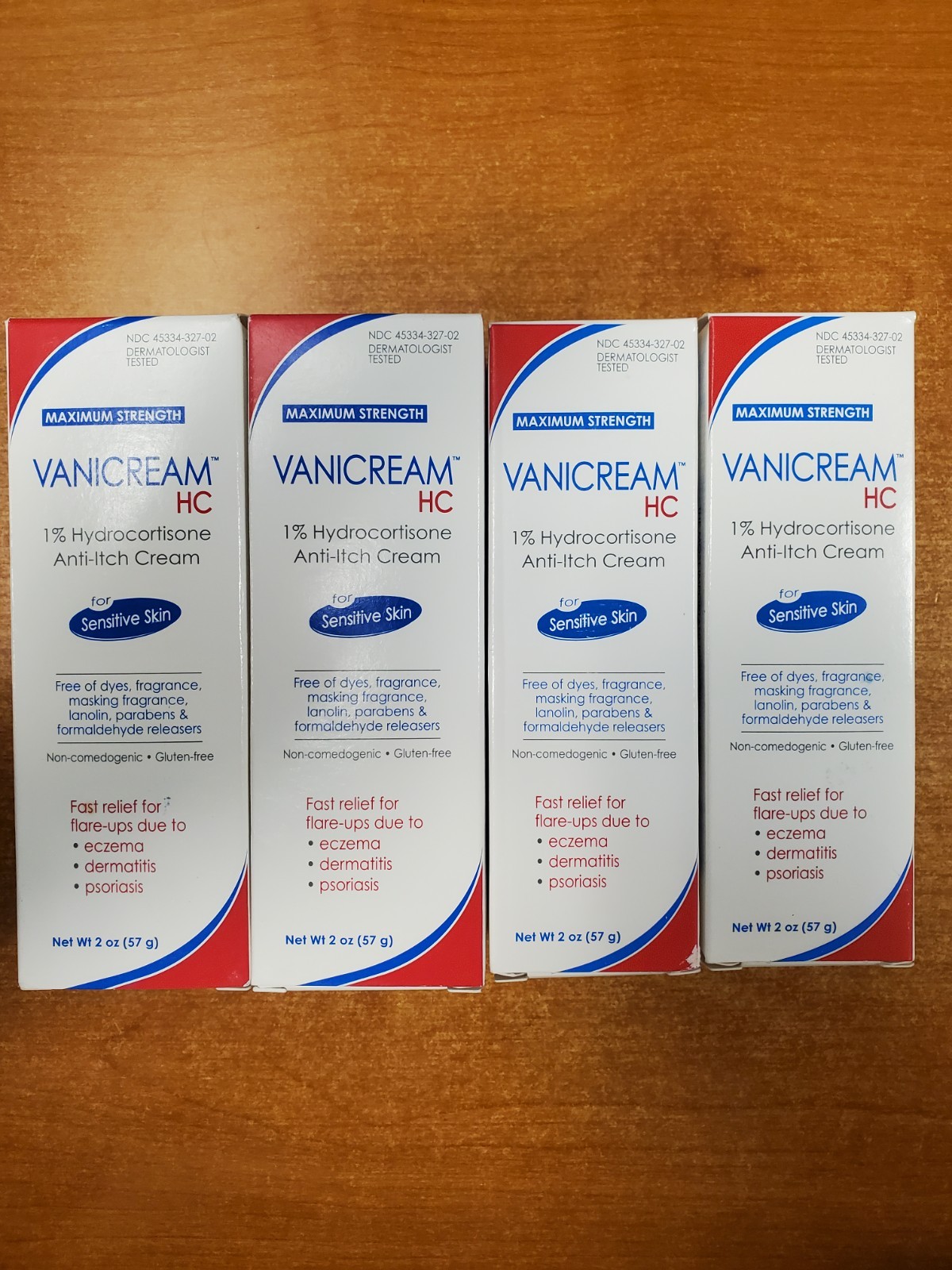 4 Pk: Vanicream HC 1 % Hydrocortisone Cream Sensitive Skin (Exp 4/30/26) 7028