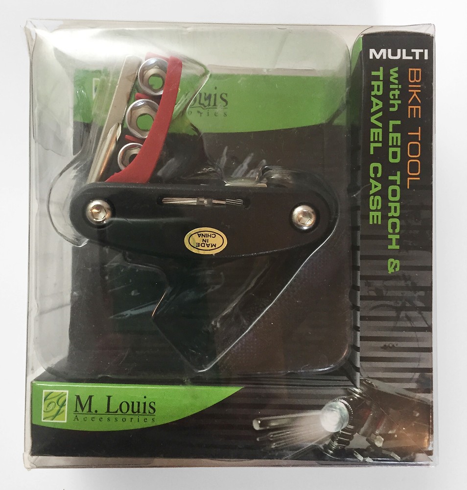 M. Louis Multi Bike Tool with LED flashlight, wrenches, screwdrivers, etc.
