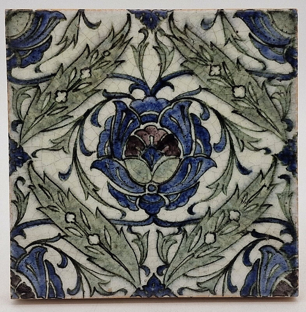 Antique Fireplace Tile The "Devon" Fire Candy & Co Ltd C1900 Rare AE2