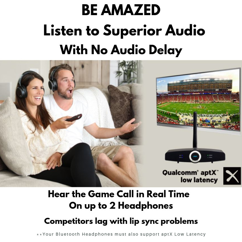 Bluetooth Transmitter Long Range Adapter TV Headphones home speakers BT Headset