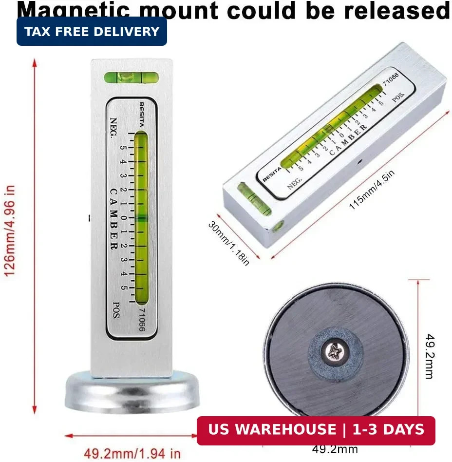 Adjustable Magnetic Gauge Tool Camber Alignment Tool Strut Wheel Alignment Tool