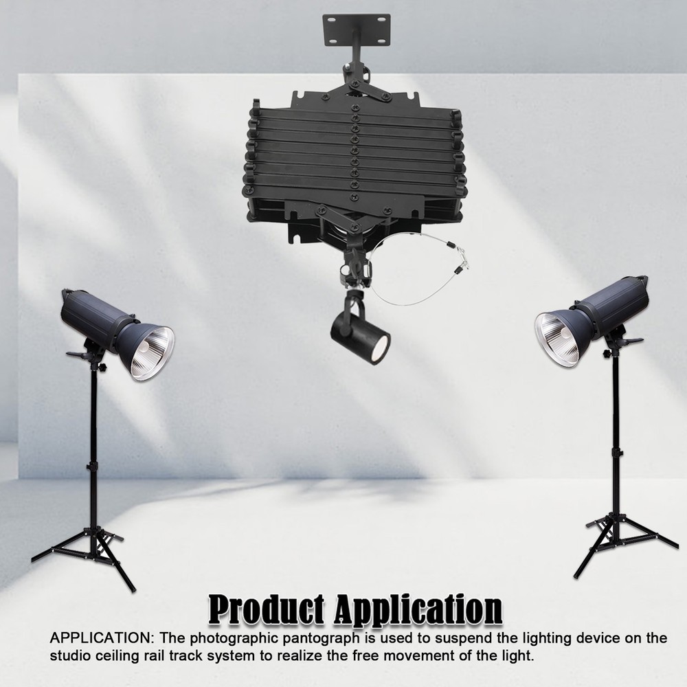 Drop Photography Ceiling Rail Ceiling-Mounted for Studio 10kg Load Bear