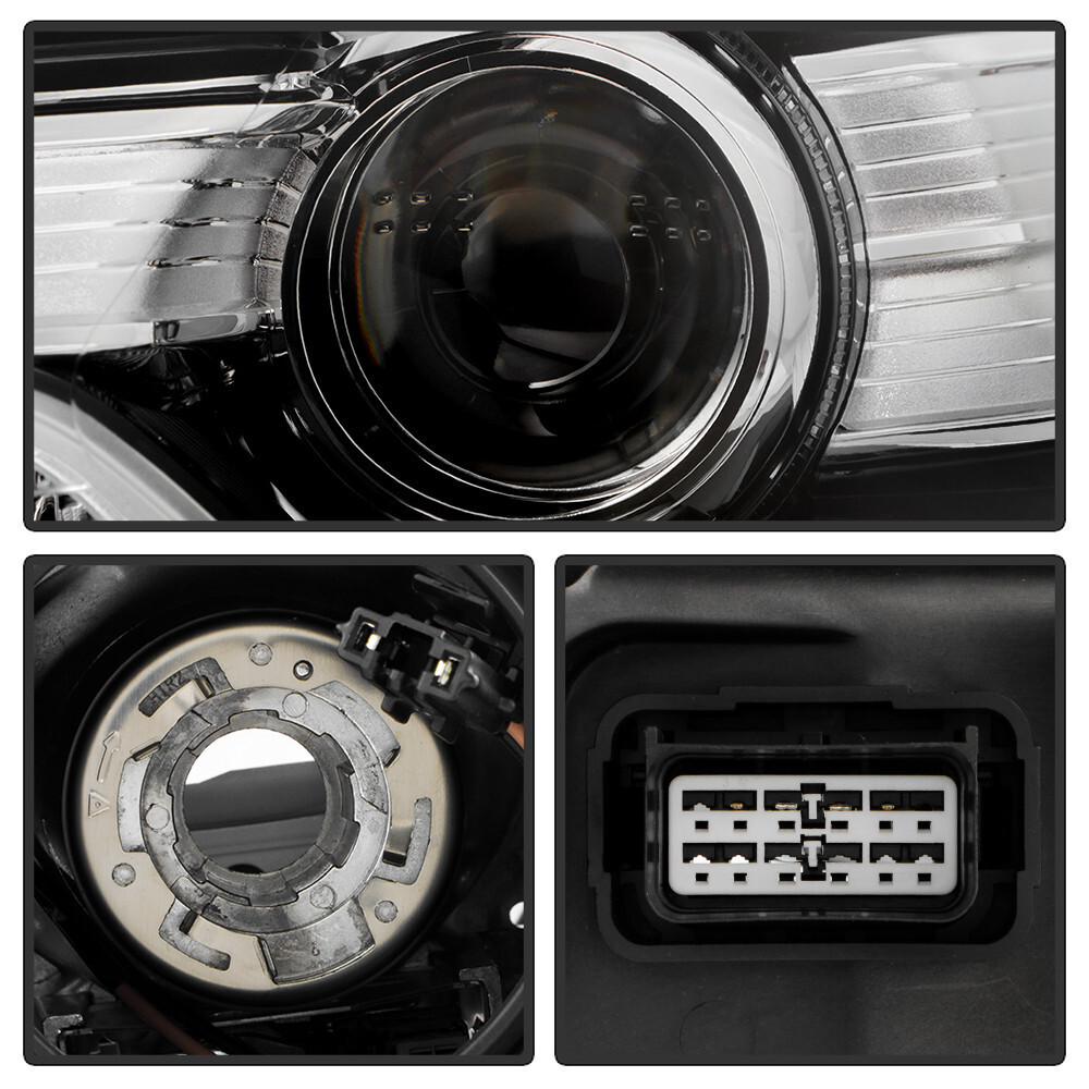 Halogen Headlight For 2010-2012 Ford Taurus Projector w/ Bulbs Left+Right Pair