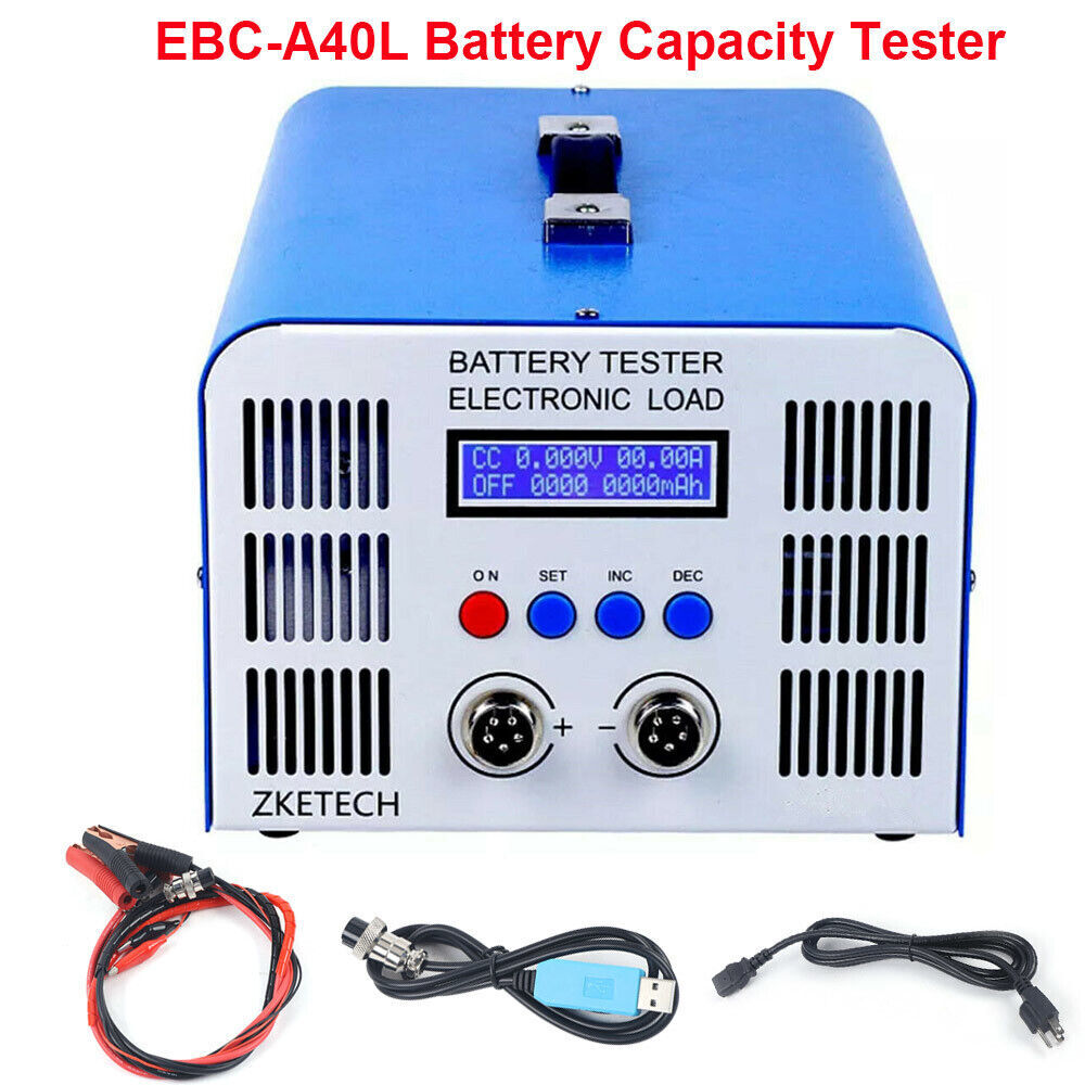 EBC-A40L 5V High Current Lithium Battery Capacity Tester 40A Manual 200W 110V