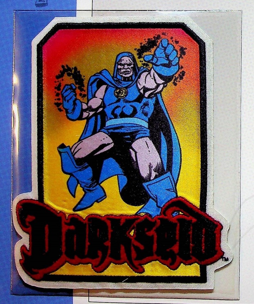 DARKSEID PATCH on INFO CARD ~ from Willabee & Ward ~ DC COMICS PATCH COLLECTION