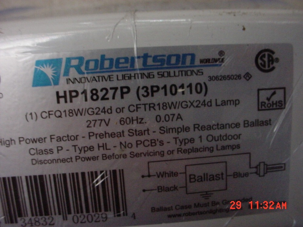 HP1827P Robertson Ballast