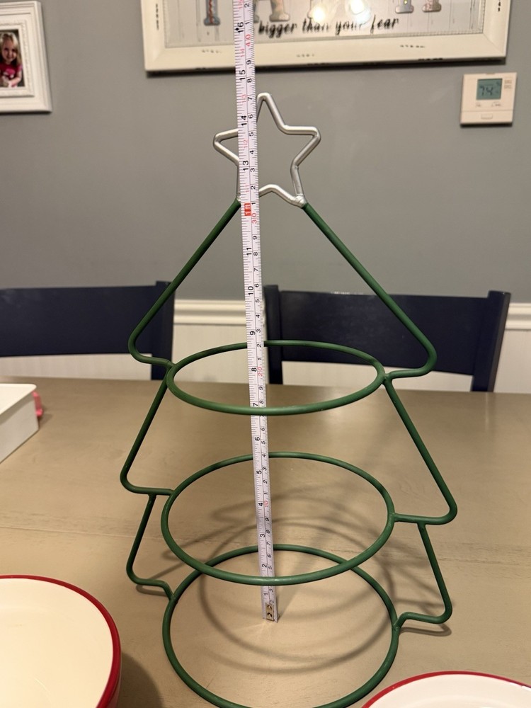ST. NICHOLAS SQUARE 2-TIER CHRISTMAS TREE TABLE SERVER