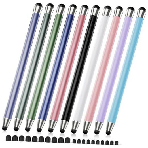 Stylus Pen for Touchscreen 10Pcs, 2-in-1 High Sensitivity & Precision Colorful