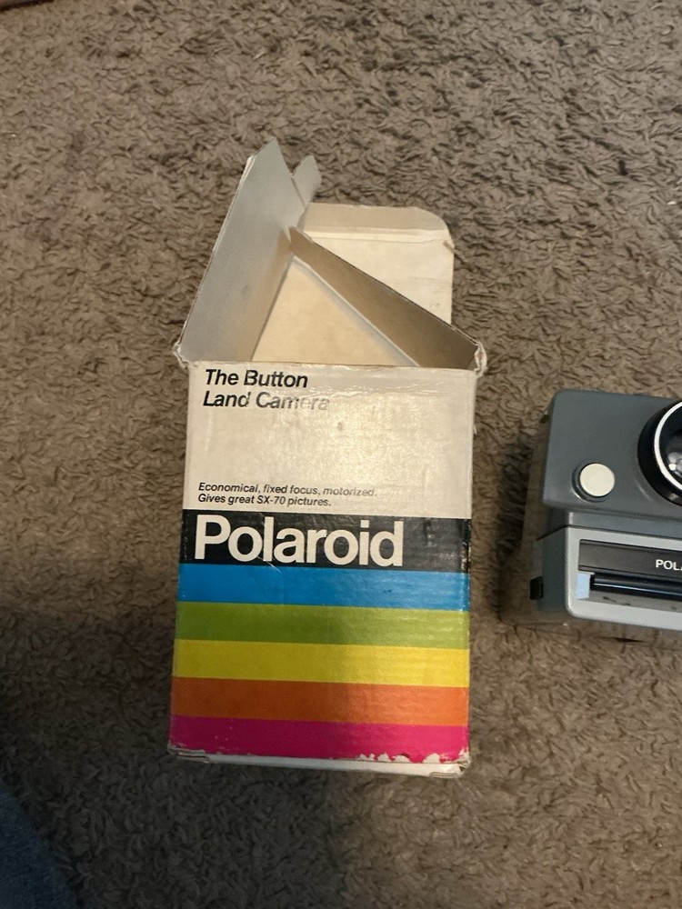 Polaroid The Button Land Camera With Original Box And Paperwork