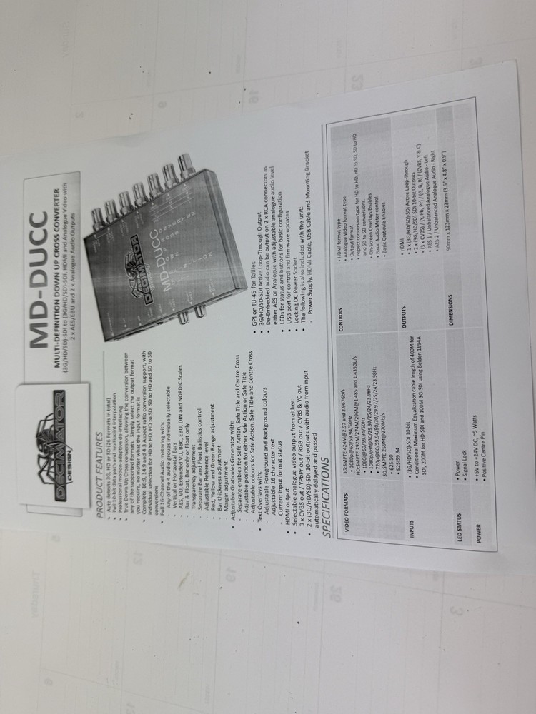 Decimator MD-DUCC Multi-Definiton Down Up Cross Converter #MD-DUCC- Used