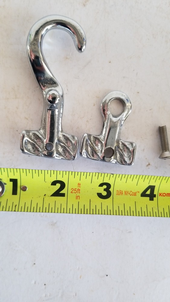 Perma-Cast Hook Rope Loop Clamp Chrome Over Bronze Excellent Condition