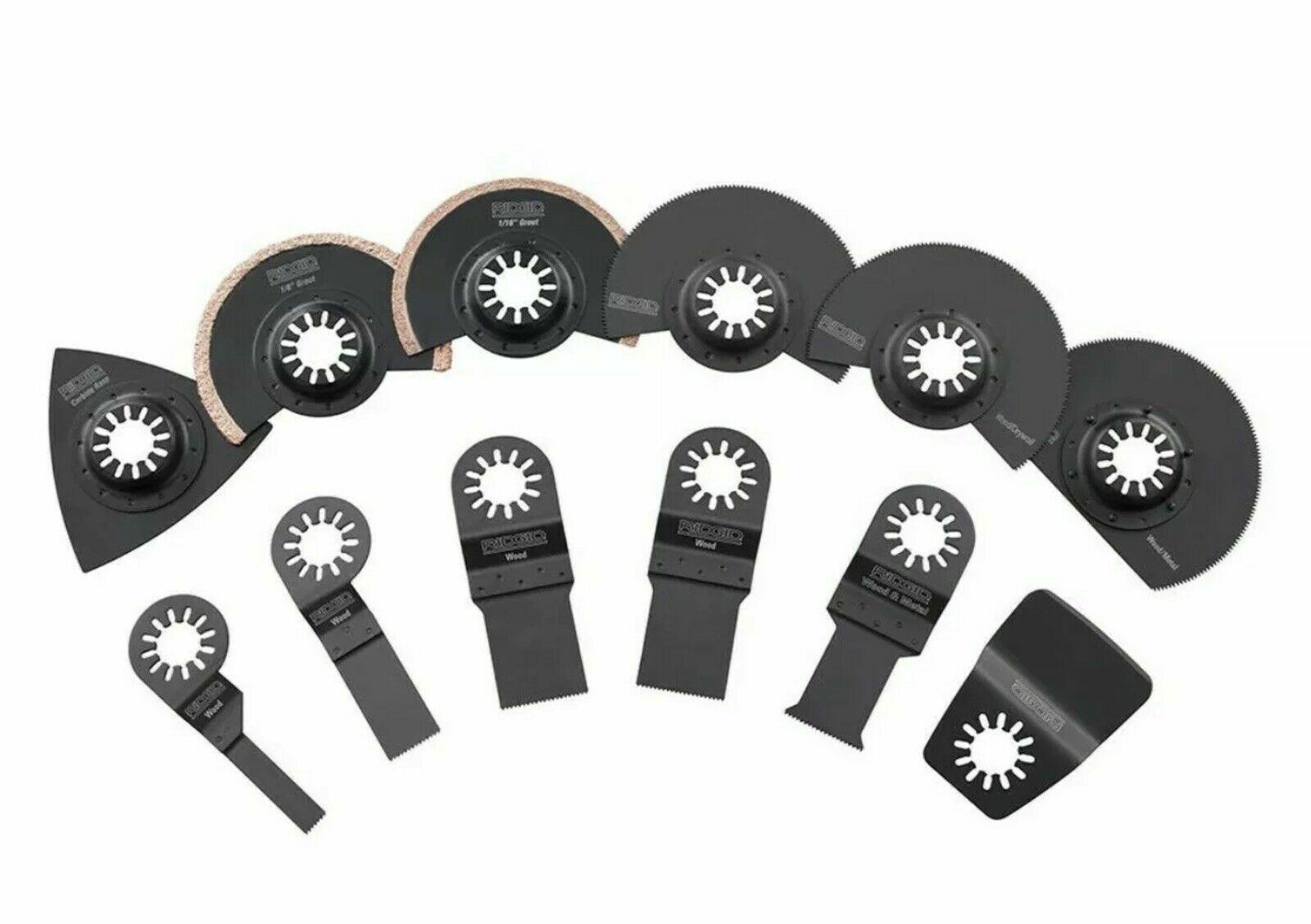 New Ridgid AC24J14 - 14-Piece Oscillating Multi-Tool Blade Accessory Kit