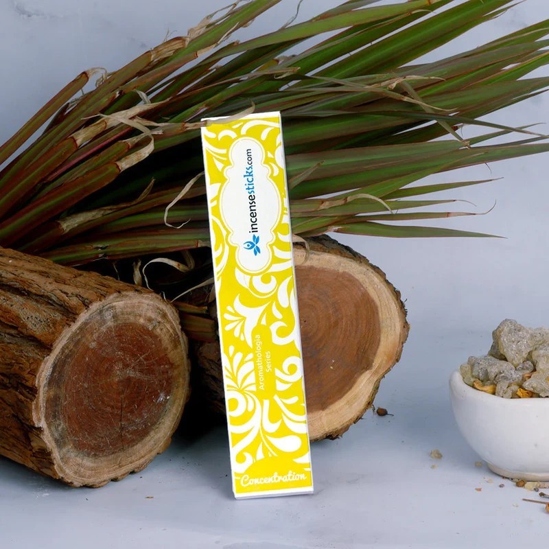Concentration Incense 8" 12 Sticks Pack: 2 Packs