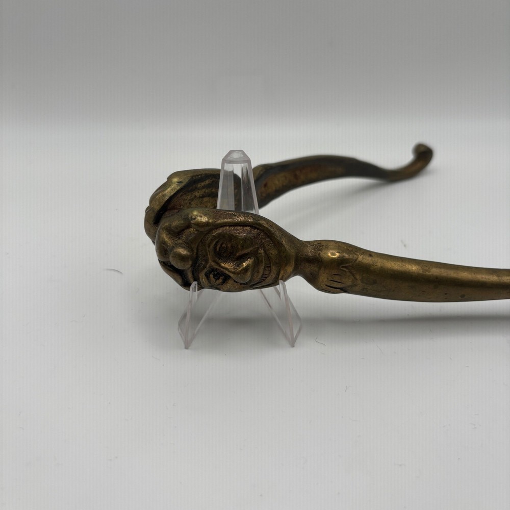 Vintage Brass Jester Nutcracker Whimsical Punch Character Face Novelty Tool