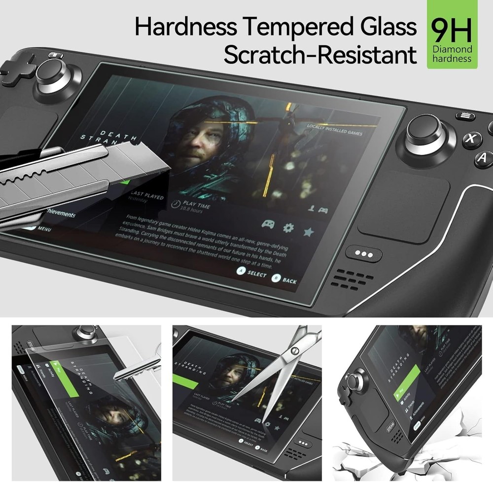 2 Pack] Tempered Glass Screen Protector Designed for Steam Deck OLED 7.4'' 20...
