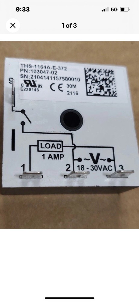 Time Delay Relay THS-1164A-E-372 103047-02
