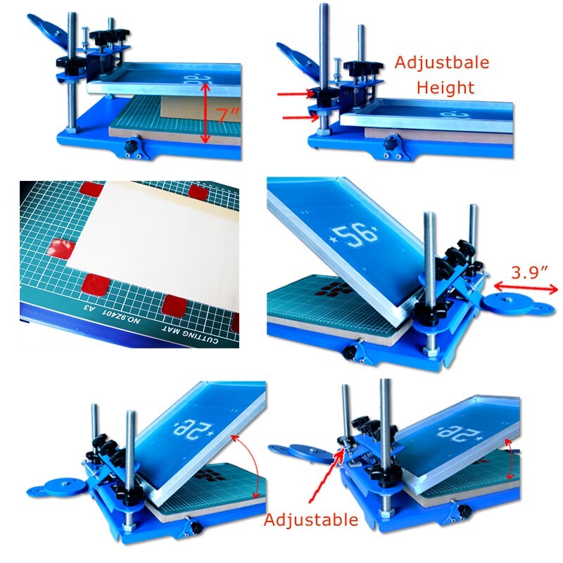 Desktop Micro-registration Screen Printing Machine Screen Printer 12''x18'' DIY
