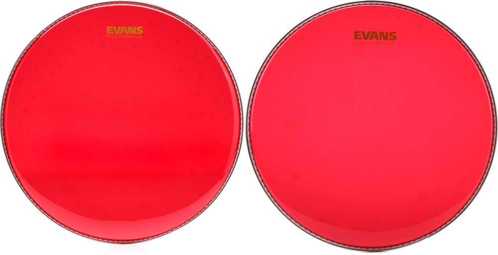 Evans Hydraulic Red Drumhead - 16 inch + Evans TT14HR Value Bundle