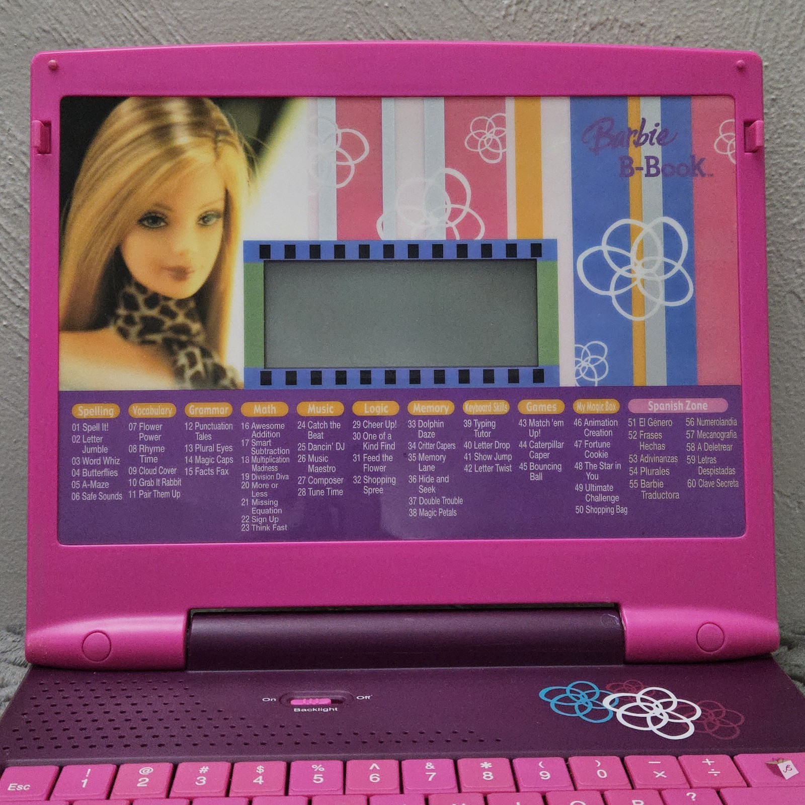Y2K-VTG Mattel Barbie B-Book Laptop No Mouse Works Great!