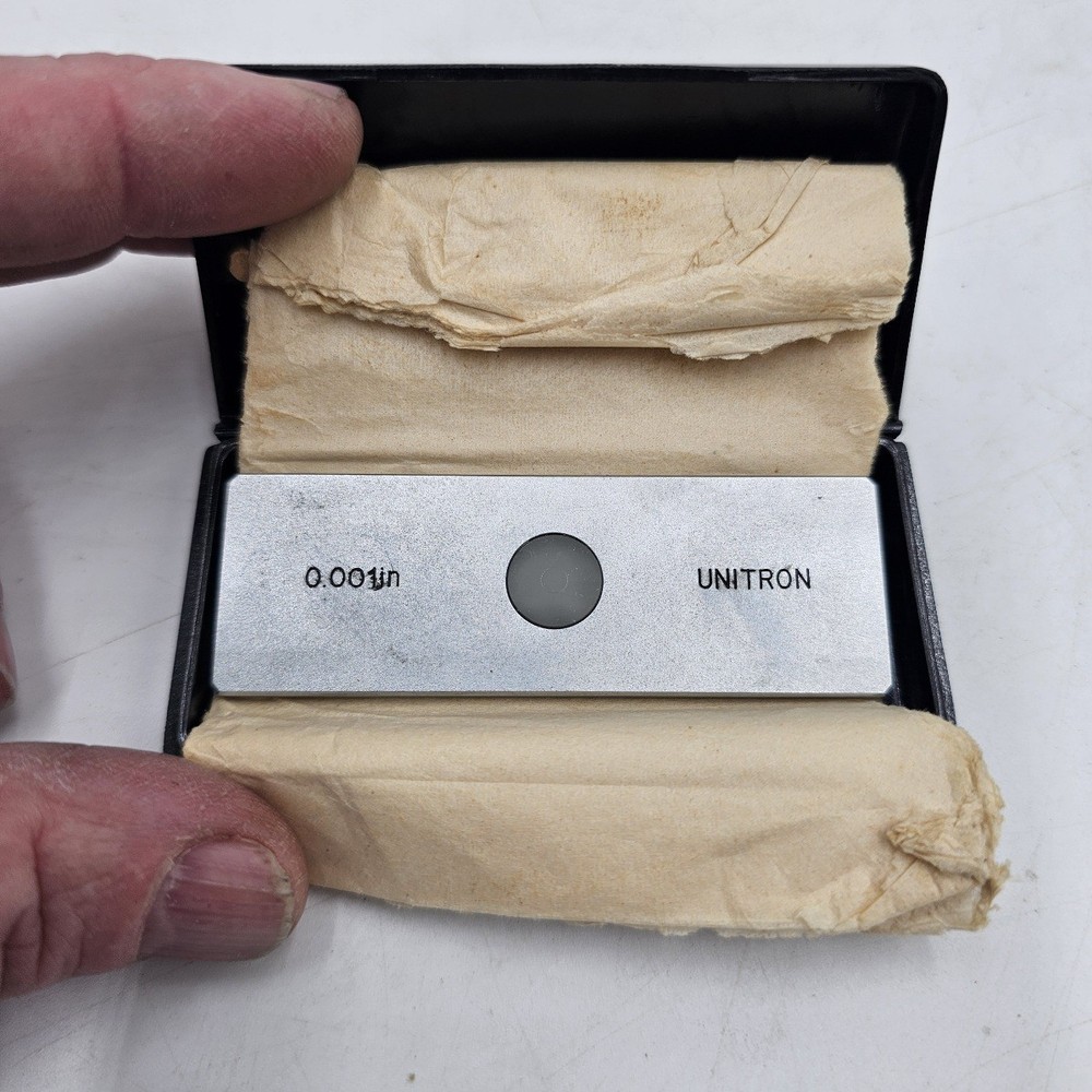 Unitron 0.001in Objective Micrometer | Imperial Calibration Stage Slide w/ Case